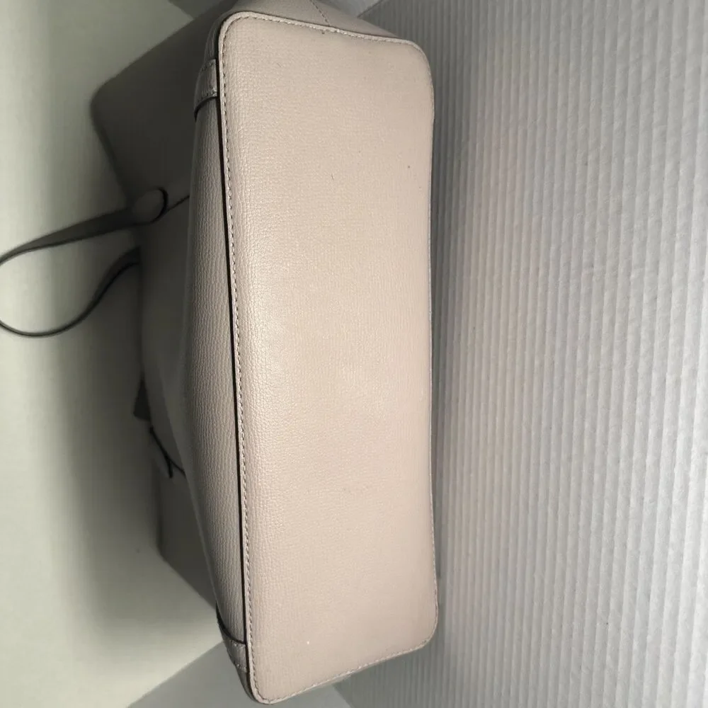 Kate Spade Cara Tote Large Beige (Tusk) Pebbled Leather Shoulder Purse Bag